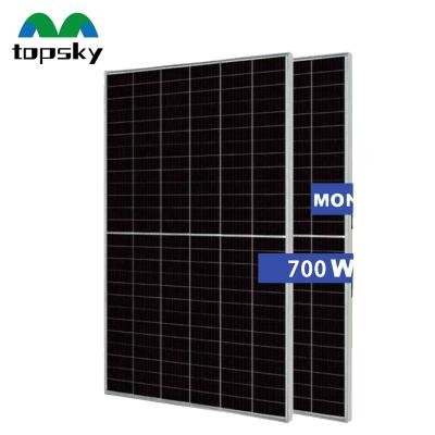 China BR panel solar module 450w 550wp 650wp 700wp for home Mono Half Cell Solar Monocrystalline panels 700 W PV Panels 210mmx210mm for sale