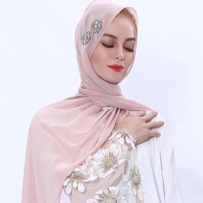 China New Style Casual Modern Head Scarf Hijab Muslims Wear Women Islamic Clothing Muslim Women Dress Long Sleeves Chiffon Scarf Hijab for sale