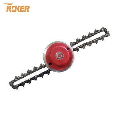 China High Quality 2-Stroke NOKER Chain Trimmer Grass Cutter Spear Parts Red Trimming Cutter Head for sale