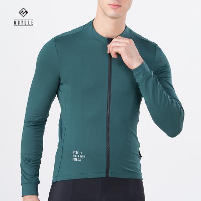 China Breathable Cycling Jersey Tops Thermal Shirts Winter Long Sleeve Cycling Running Jacket With Full Zipper for sale