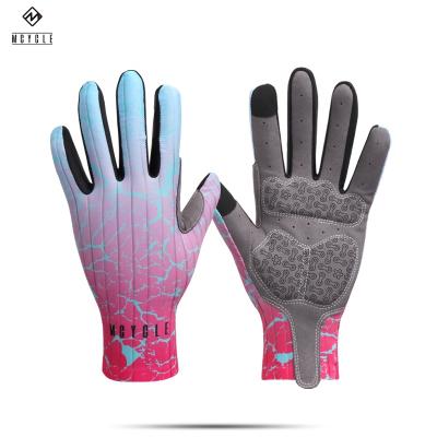 China Glue Folding Wrist End No Stitching Cycling Custom Finger Mountain Touch Screen Gloves Fabric Gloves Cycling Men&women Long for sale