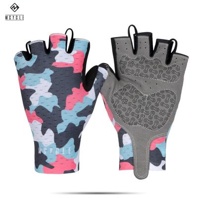 China Glue Folding Wrist End No Stitching Breathable Anti-Slip Cushioning Half Finger Protective Half Finger Outdoor Sports Gloves For Men&Women for sale