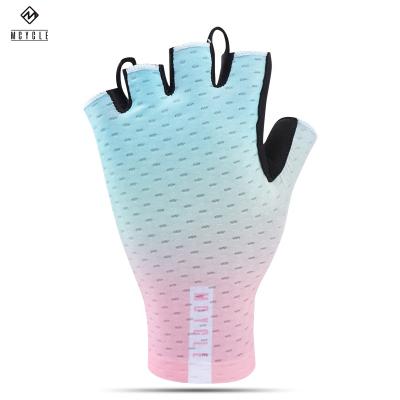 China Glue Bend Wrist End No Stitching MCYCLE Custom Sport Sublimated Half Finger Gel Padded Cycling Road Gloves for sale