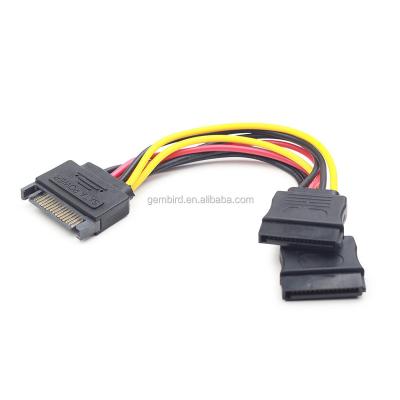 China SATA 0.15m Power Splitter Connector Adapter Cable For Computer CC-SATAM2F-01 for sale