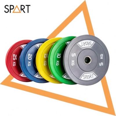 China Customized High Quality Eco-friendly LOGO Colorful Quality Weight Trianer Rubber Bumper Plate On Sale for sale