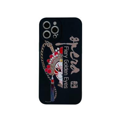 China Anti-fall Chinese Peking Opera Design TPU Soft Phone Case Camera Lens Protection Phone Case for sale