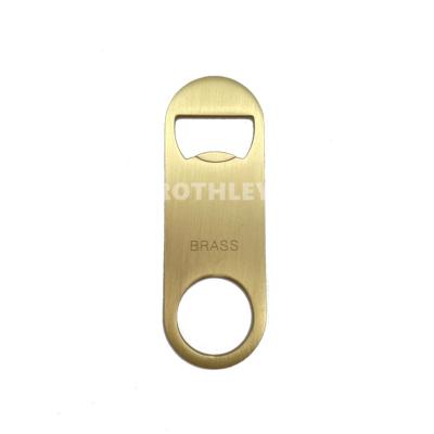 China Stainless Steel ROTHLEY Flat Laser Logo Opener Stainless Steel Beer Bottle Opener Custom Metal Bar Opener for sale