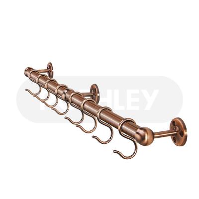 China Sustainable ROTHLEY Stainless Steel 100cm 60cm Utensil Rail for Pot Wall Organizer Metal S Hooks for sale