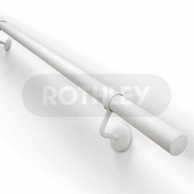 China Modern ROTHLEY 12 Feet Matt White Handrail for Stairs Wall Mounted Indoor Railing for sale