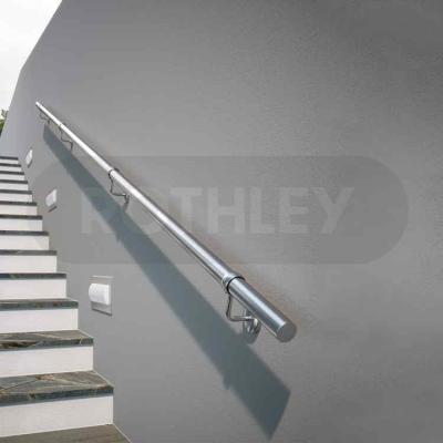 China Modern ROTHLEY Stainless Steel Stairs Handrail with Outside Steps Rust Resistant for sale