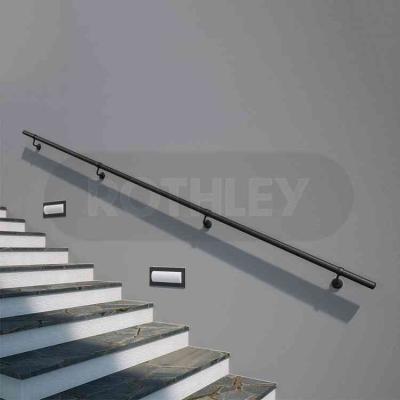 China Modern ROTHLEY Outdoor Indoor Metal Pipe Steps Wall Mount Banister Hand Railing Support Hand Rail Metal Staircase Stair Handrail for sale