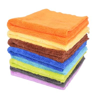 China Microfiber Coral Fleece Velvet Drying Towel 500 Gsm Kid Safe Soft Edgeless Car Cleaning Towel for sale