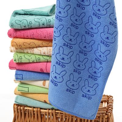 China Child Safe Kids Face Towels Super Soft Microfiber Absorbent Printed Hand Towel Small For Promotion Gift for sale