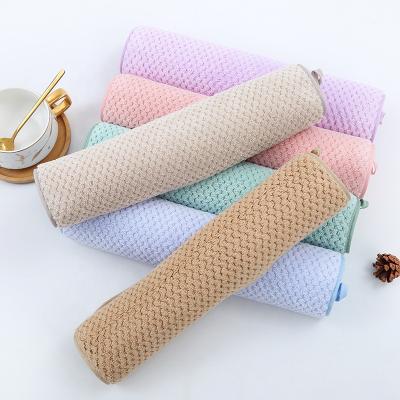 China Child Safe Thick And Soft Absorb Hair Warp Knitted Coral Velvet Bath Towel For Men And Women for sale