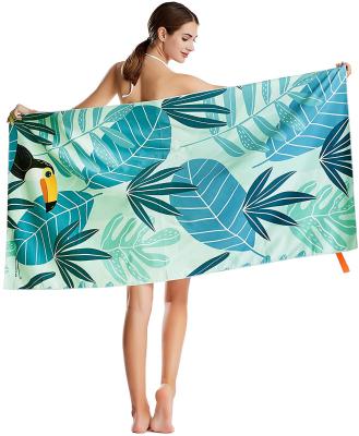 China Viable Promotional Quick Dry Suede Microfiber Printed Beach Towel for sale