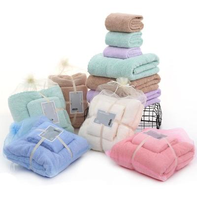 China Textile hypoallergenic Coral Fleece Gift Towel super absorbent double-sided thick household for sale