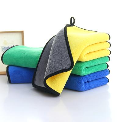 China Oversized Cleaning Towel Microfiber Plush Towel For Car Cleaning for sale