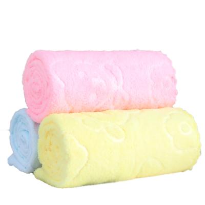 China Super Soft Non Slip Super QUICK DRY Kids Velvet Animal Terry Quick Dry Absorbent Embossed Printr Apid Drying Hair Towel for sale