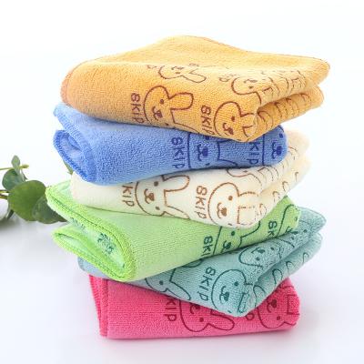 China Small Microfiber Child Safe Soft Skin Care Face Wash Hand Cloth Towels for sale