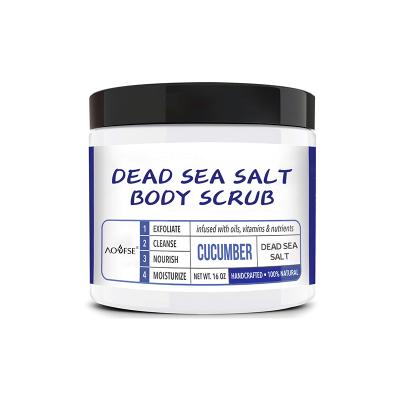 China Premium Organic Exfoliator Whitening Exfoliator Whitening Anti Aging Moisturizing Soft Body Scrub Private Label Dead Sea Salt Face Scrub for sale