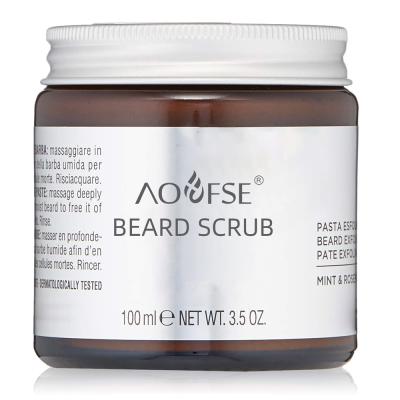 China Private Label Beard Care DEEP CLEANSING Natural Exfoliate Removes Impurities and Dead Skin Cells Beard Scrub for sale