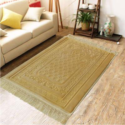 China Comfortable/Soft/Shiny/Elegant Cheap Wholesale Prayer Mat Islamic And Turkish Prayer Mat Pocket Prayer Mat for sale