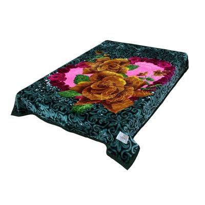 China Raschel Anti-pilling 100% Polyester Two Color Embossed Raschel Customizable Sheets for sale