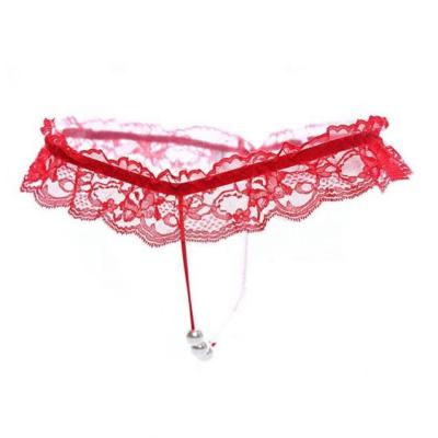 China POLYESTER/NYLON New Women Bead Seamless Back G-String Sexy Underwear, Lace Up Panties Transparent Sexy G-String Underwear for sale