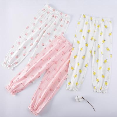 China 100% New Baby Boy Girls Fruit Styles Cotton Pants Summer Kids Anti Mosquito Casual Pants for sale