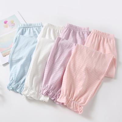 China Soft and Comfortable Kids Stripes Loose Pants Lantern Pants Little Girls Summer Anti Mosquito Pants Looses 2 Packs for sale