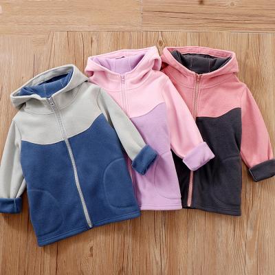 China Fashion Kids Winter Fleece Zipper Coat Anti-Shrink Coat Long Sleeve Sweatshirt Boys Girls Hoodies for sale