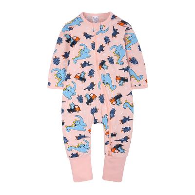 China Breathable Cotton Baby Overalls Clothing Print Colorful Girl Boy Newborn Baby Long Sleeve Baby Clothes Rompers for sale