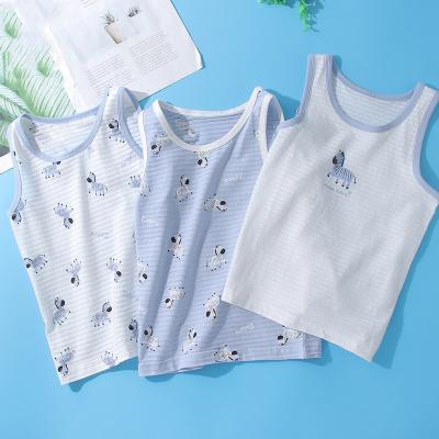 China Wholesale Breathable Kids Summer Tank Top Kids Knitting Comfort Boys Girls 100% Cotton Thin Vest for sale