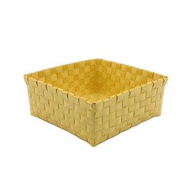 China Viable Draw Woven Storage Basket Rattan Organization Storage for sale