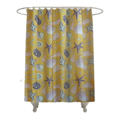 China Polyester Viable Starfish Swag Single Shower Curtain for sale