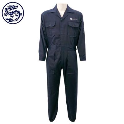 China Factory Price 2022 Cheap Navy 100% Flame Retardant Materials Plus Size Fire Resistance FR Safety Protective Coverall for sale