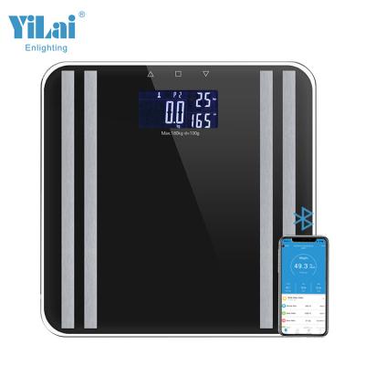 China Water Content Measuring Smart Wifi Smart LED Display Body Fat Scale Water And Blue Fat Digital Electronics Tooth Bathroom Body Fat Scale for sale