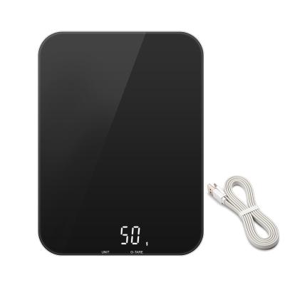 China Kitchen Scale Best Selling Usb Digital Rechargeable Electronic Food Kitchen Cooking Weighing Scale for sale