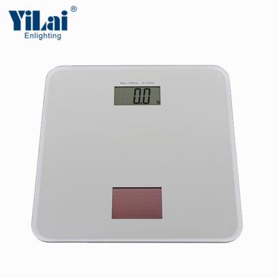 China New 180kg Yilai Division Bathroom Scales 100g Mini Size Digital Solar Scale Platform Wholesale Glass Electronic Kitchen for sale