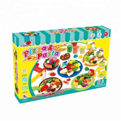 China Eco - Friendly Safety DIY Kids Pizza Kaolin Toy With Mouldling for sale