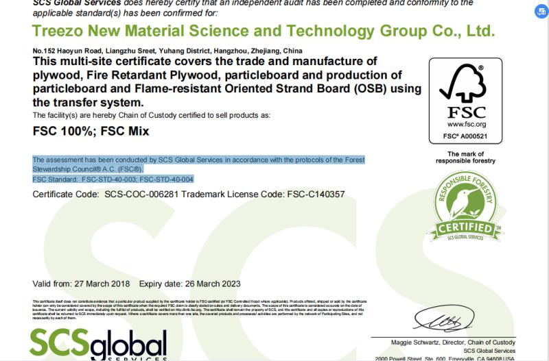 FCC - Treezo New Material Science And Technology Group Co., Ltd