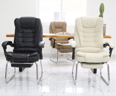 China Adjustable (Height) Meeting Office Chair Metal Steel Frame Reclining Chair With Footrest Business Chair for sale