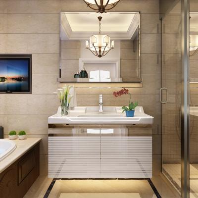 China Modern Waterproof Bathroom Vanity Cabinet Single Sink Batnroom Cabinet for sale