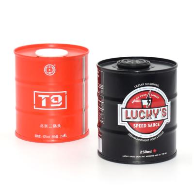 China Vodka Oil Can Shape Tin Vodka Metal Box for sale