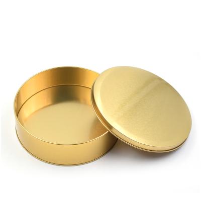 China Empty Cookie Food Grade Round Tin Box For Cookie for sale