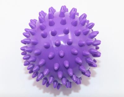 China Massage 7.5cm Gymnasium Spike Ball Mini Foot Yoga Massage Physiotherapy PVC Back Massage Ball for sale