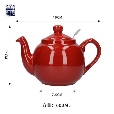 China Sustainable Special Hot Sale Nordic Ethiopian Porcelain Glazed Style Coffee Pot Teapot With Infuser for sale