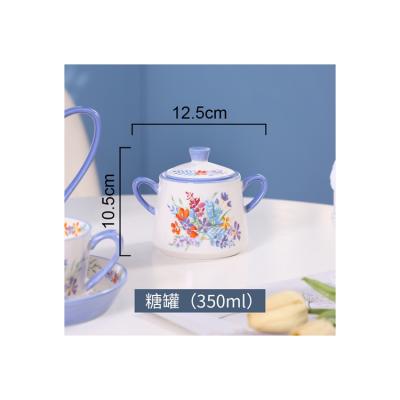 China Viable Design Mug and Sugar Bowl Late Afternoon Tea Set Porcelain Ceramic Tea Set for sale