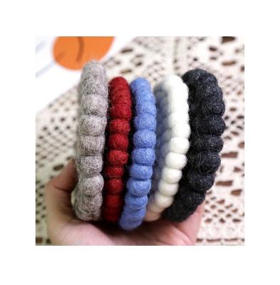 China Viable Special Hot Selling Colorful Soft Fancy Wool Drinks Cup Fashion Tea Set Cup Coaster Mat for sale