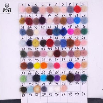 China Factory Accessories Real Mink 3CM Fur Pompom All-match Chinese Wholesale Fluffy And Soft/Handmade DIY Ball Accessories Decorative Pom Pon for sale